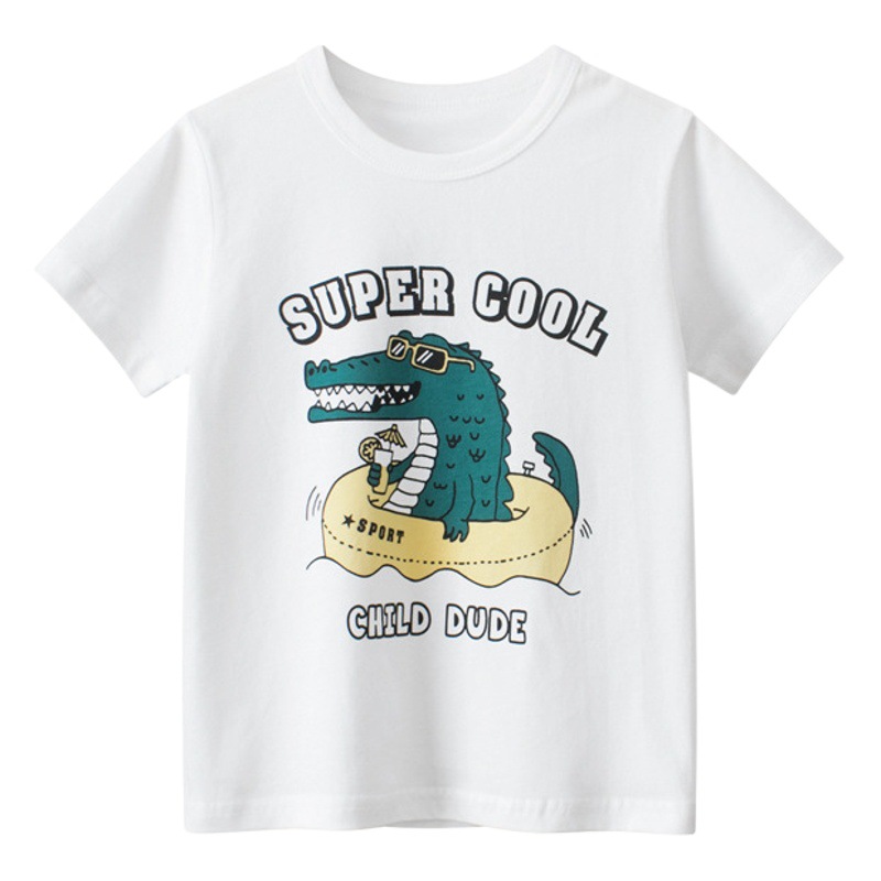 Ropa de verano para niños de estilo coreano nueva venta al por mayor 27 niños marca de moda Camiseta de manga corta para niños ropa de bebé para niños entrega de una sola pieza