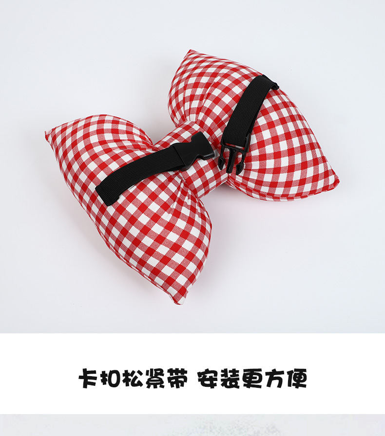 Car Headrest Neck Pillow Fashion Houndstooth Car Headrest Waist Cushion Creative Car Comfortable Neck Pillow Pillow