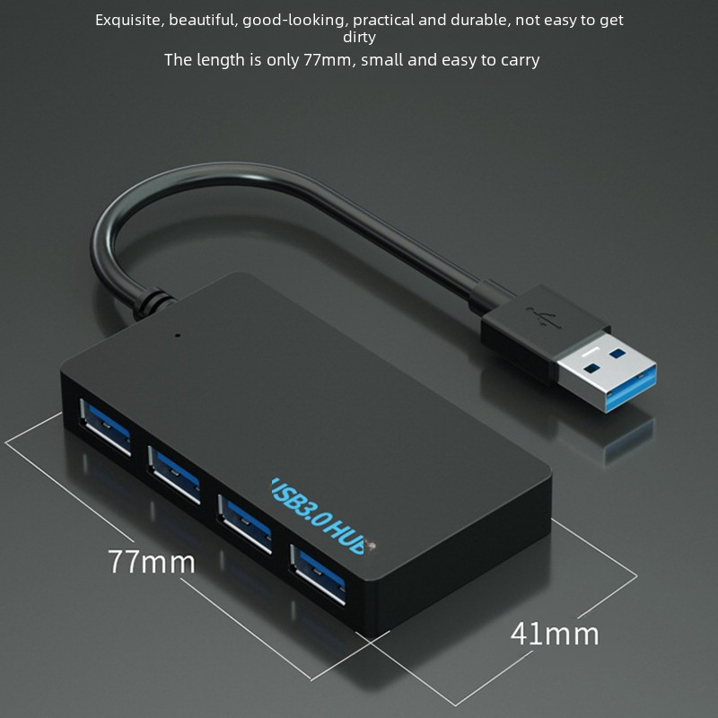 源頭廠家分線器集線器2.0擴展器一拖四口4口超薄Type-C3.0USB HUB