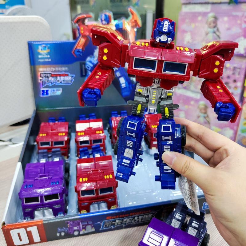 Inertial Truck Police Engineering Vehicle Transformation Car Robot Boy Children's Toys Small Commodities Gifts Wholesale