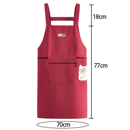 Waterproof and oil-proof straps can wipe hands and fat apron kitchen household kitchen household cooking catering work clothes waist
