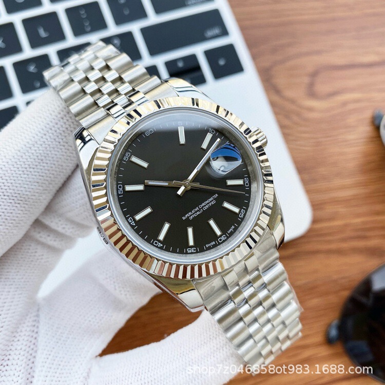 Cross-Border Dropshipping Foreign Trade Manufacturers Direct Sales Men's Watch Fully Automatic Mechanical Log-Type Business Steel Band Waterproof Luminous Watch