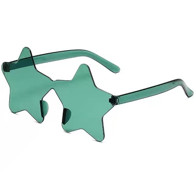 Nuevos gafas de sol de cuatro hojas sin marco transfronterizas europeas y americanas gafas de fiesta de baile de San Patricio irlandeses