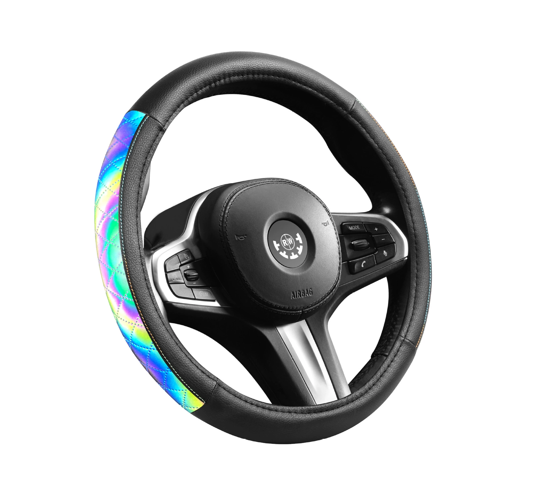 Новая лазерная кожаная вставка стиль ленты антислип и грязеустойчивые автомобильные чехлы для рулевого колеса
