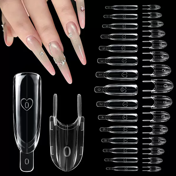 No-Fixation Sandwich Nail Film for Quick Shaping, Extension, Phototherapy Gel, Paperless Mold-Free Nail Tips for Nail Salons