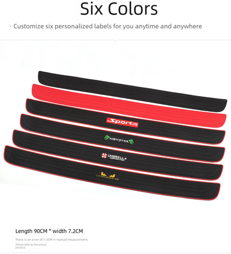 Car trunk protection strip, car anti-collision rubber strip, anti scratch, anti scratch, anti stepping strip, rear trunk protection sticker decoration