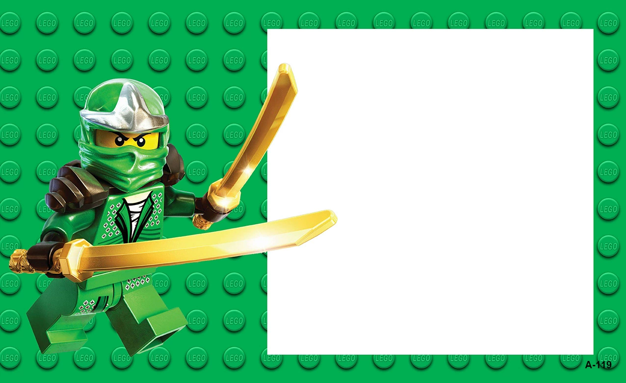 Фотозона (Lego Ninjago) баннер для праздника, тонкая ткань 150×100–300×300 см, разные цвета