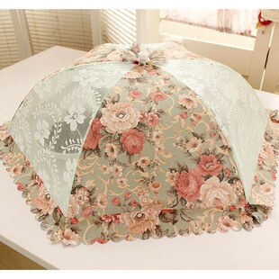 Dining table cover cage foldable food cover dining table cover food food bowl dish umbrella fly cover dining table dish cover European style