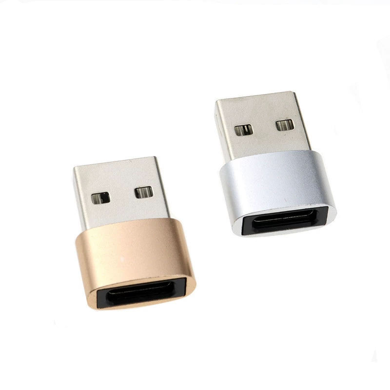 Переходник Type-C (гнездо) на USB (штекер) для автомобиля, мобильного телефона и компьютера — зарядка/передача данных (C→A)