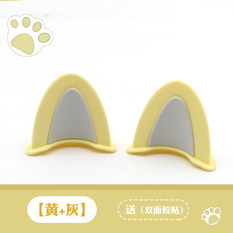Cat Ears | Diàndòngchē Auto Parts and Accessories - cat-yellow-gray-1-pair