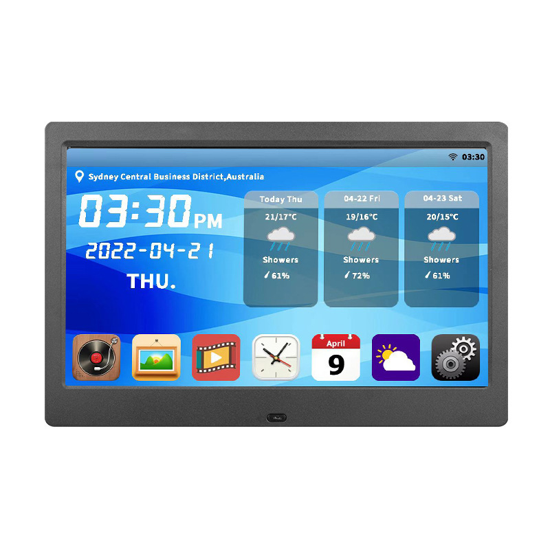 Cross-Border E-Commerce Wifi Weather Clock Integrated Digital Photo Frame with Weather Forecast 10inch Smart Photo Album Large Screen
