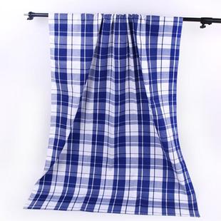 Blue and white pure cotton sheets 1.2m bed student green lattice mat single dormitory quilt cover 1m single quilt cover cross-border
