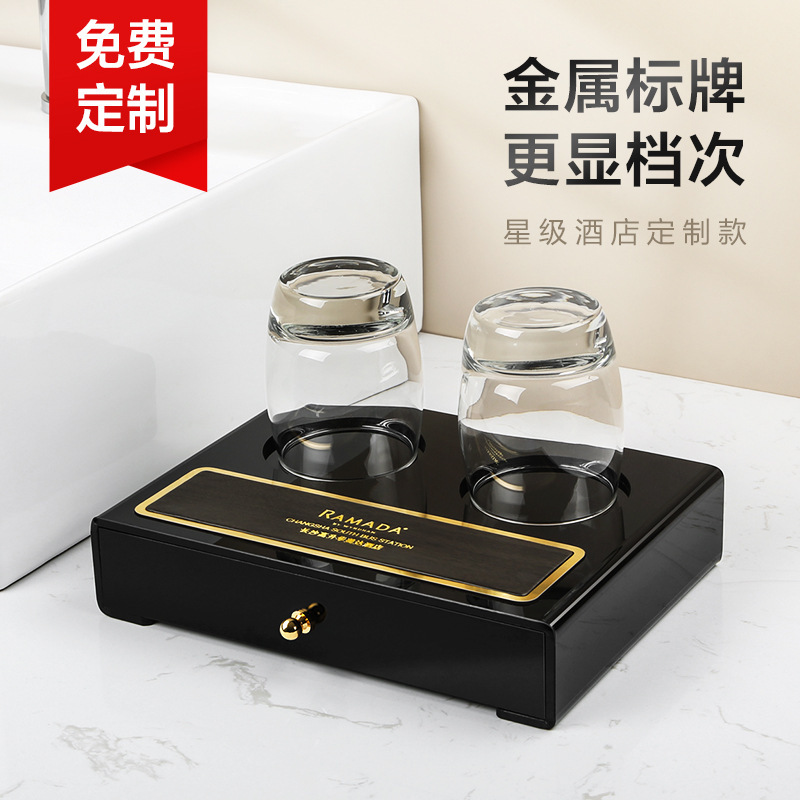 Customized Hotel Toiletries and Toothbrush Storage Box, Hotel Bathroom Sink Consumables Box, Acrylic Storage Box