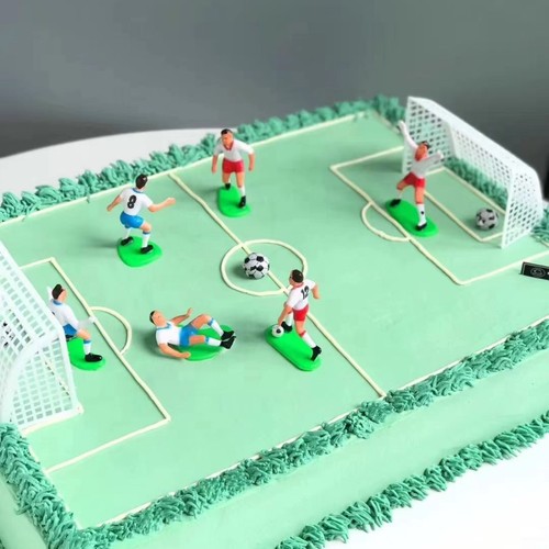 Cake decoration baking football team scene decoration football boy baby birthday dessert table dress up doll toy