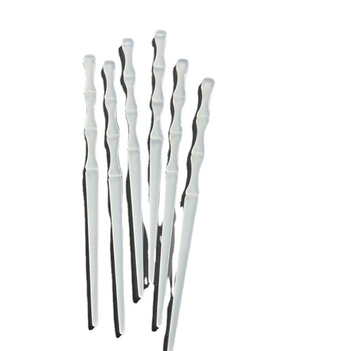 Jade hairpin simple U-shaped translucent acetic acid hairpin for women ancient style Hanfu bamboo headband hair ornaments imitation jade hairpin