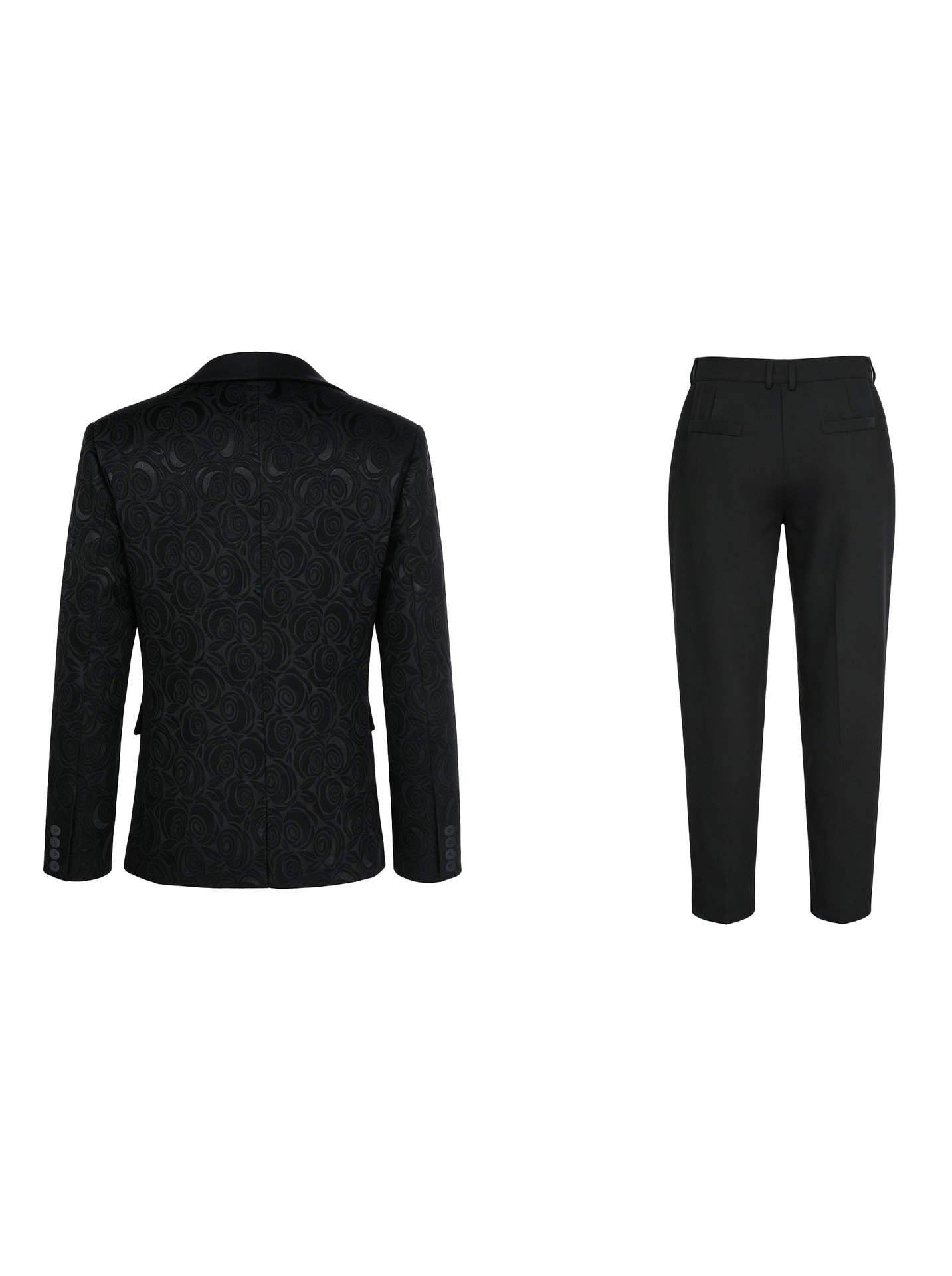 Abito da uomo tre pezzi per cerimonia con giacca e gilet jacquard_voghion.com
