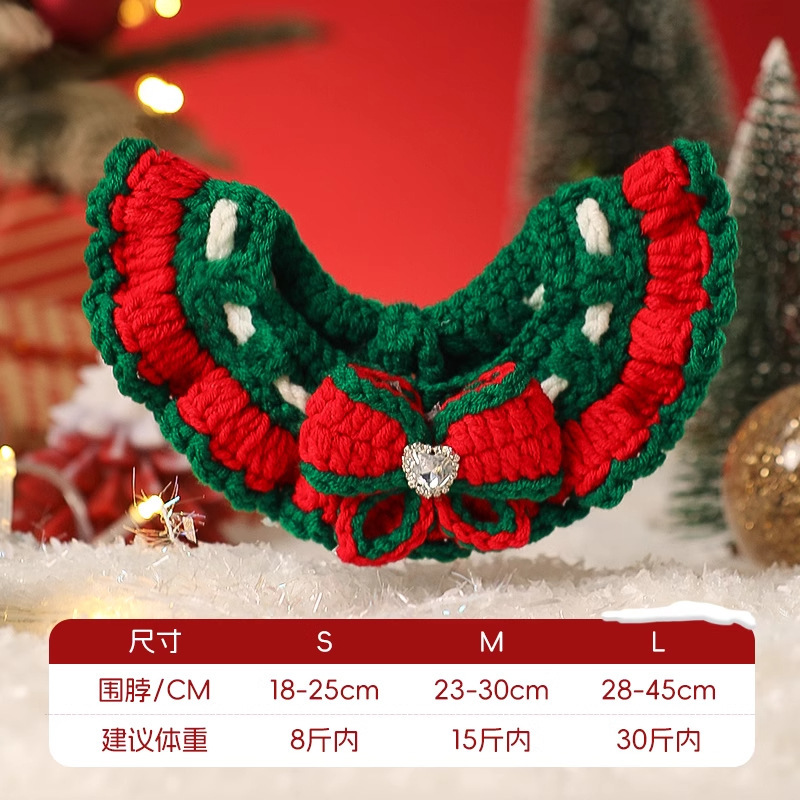 Ropa de gatos otoño invierno bufandas de mascotas lindos collares accesorios de gatos esbajo sombrero gatito perro guisante Navidad