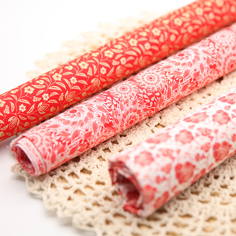 Tela de bordado hecha a mano para patchwork DIY, tela de bordado Lu, tela de bordado de moda, tela floral de algodón para punto de cruz y muñecas.