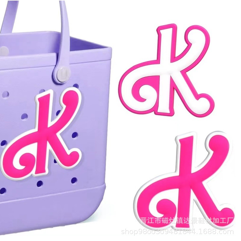 Botones de zapatos rosados con letras grandes, botones de botones, botones de botones