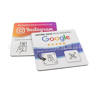 NFC-карта для отзывов Google с QR-кодом настраиваемая