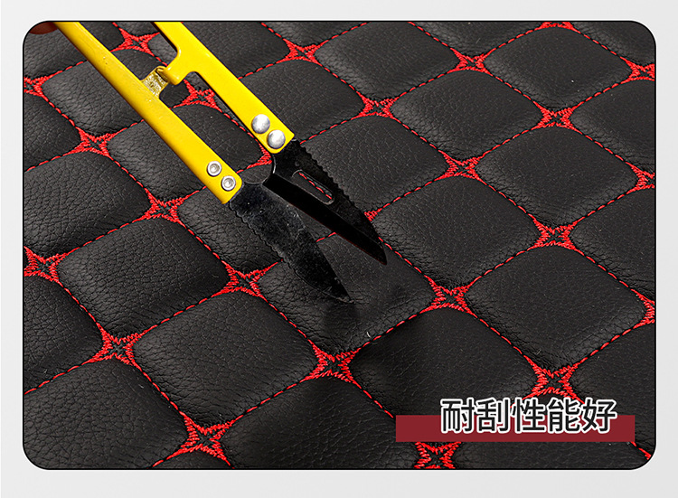 All-Season Leather Seat Cushion Cover, Summer Non-Slip and Wear-Resistant Leather Rear Seat Cushion, Single Piece for Five Seats