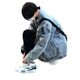 American retro Denim casual jacket men's autumn 2023 new Hong Kong style trendy bf loose couple jacket