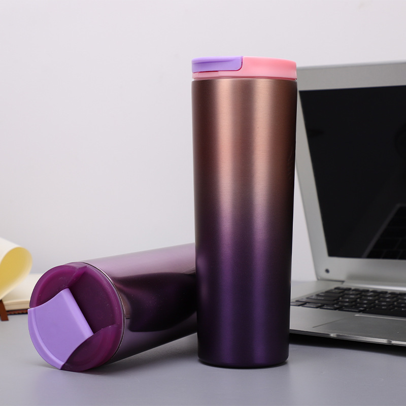 Factory Direct Supply of New 304 Stainless Steel Car Cup Outdoor Portable Thermos Cup Business Coffee Cup Printed Logo