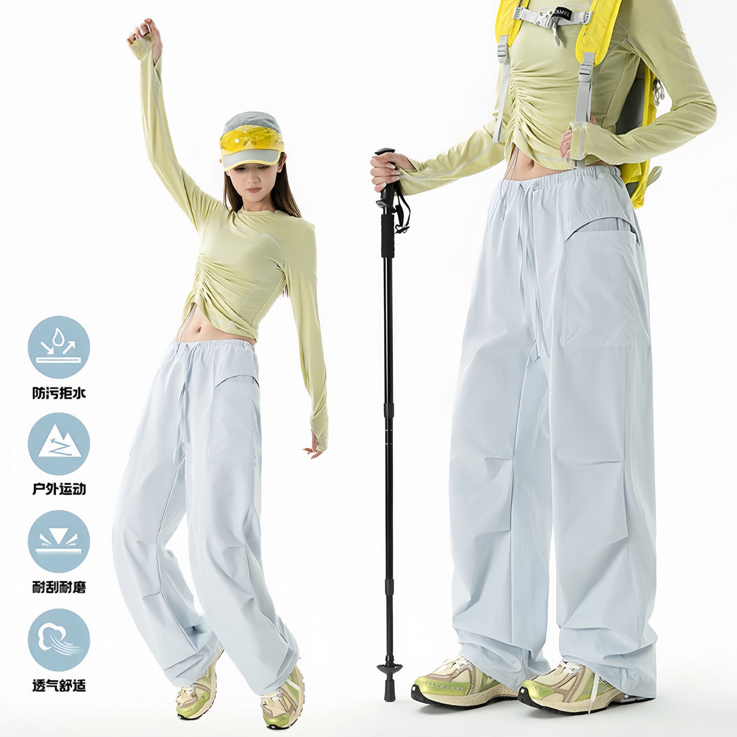 Paratrooper Quick-Dry Work Pants for Women 2026 New Summer Thin Outdoor Sun-Protection Hiking Pants Sports Trousers