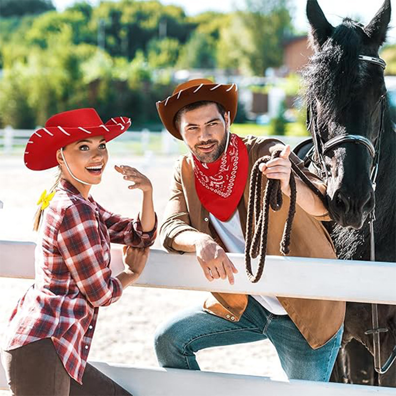 Cappello fedora western con corda cappello cowboy marrone_voghion.com