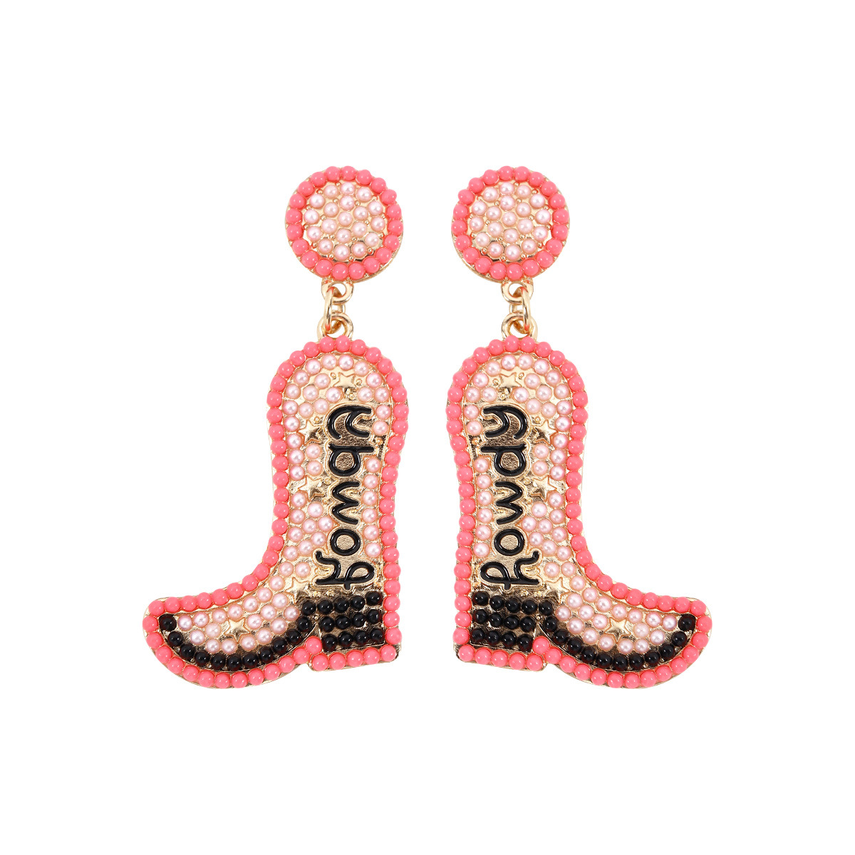 Fashion Boots Alloy Plating Beads Womenu0027S Drop Earrings 1 Pair