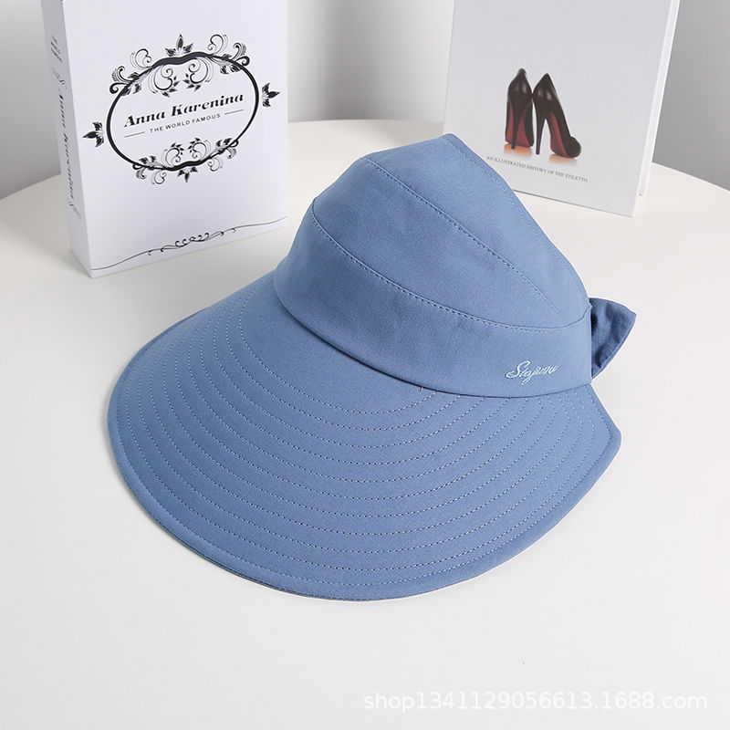 Sombrero de las mujeres del verano de ala grande superior vacía sombrero para el sol protección UV cubierta de la cara al aire libre ciclismo protección solar sombrero para el sol