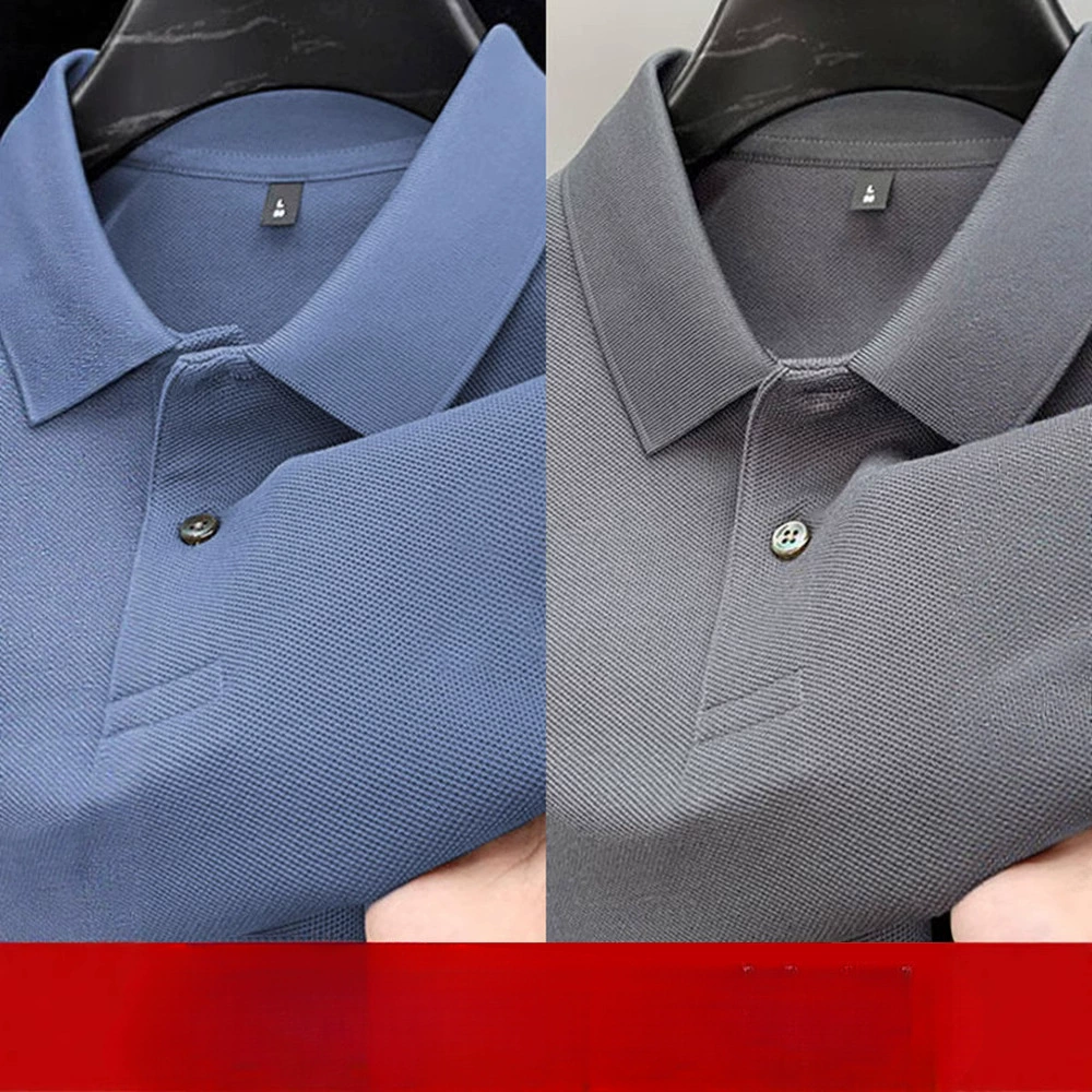 Counter оригинальная летняя новая мужская футболка с короткими рукавами 2025 года, рубашка-поло из плотного хлопка с лацканами, свободный тонкий топ