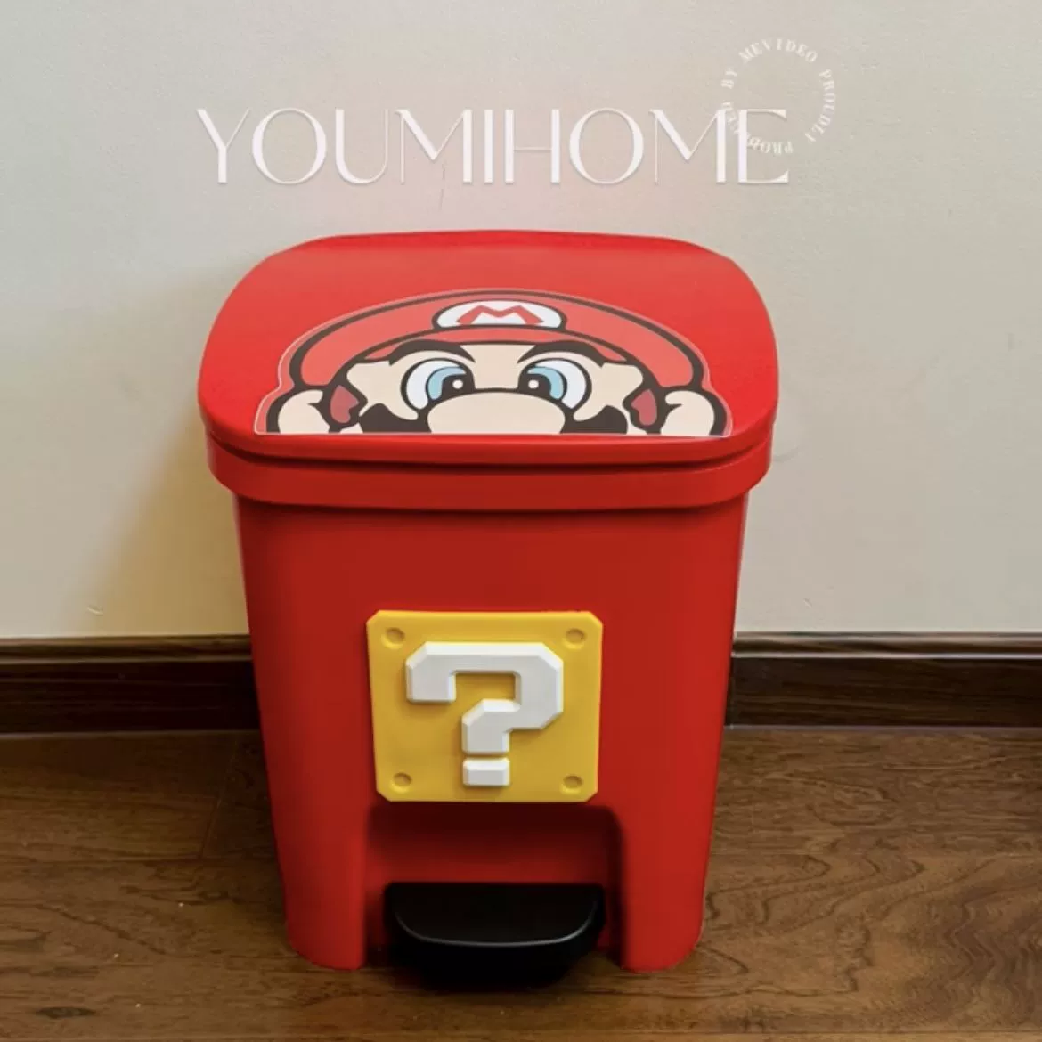 То же стиль Little Red Book милой большой глаз Mario мусорное ведро для гостиной, кухни, ванной, комнатные украшения