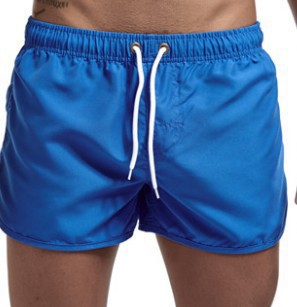 Summer beach for men's breathable casual solid color running training sports shorts_voghion.com