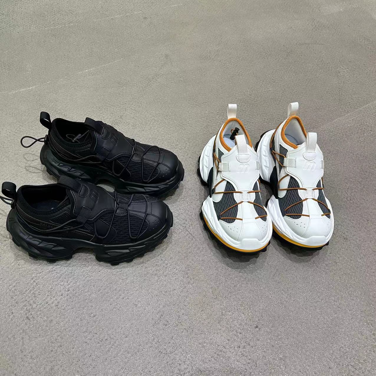 Damen Freizeitschuhe Mit Klettverschluss Weiße Dad Sneaker_voghion.com