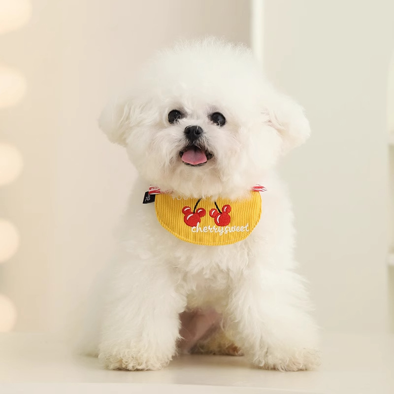 Disney Mickey series toallas de saliva para perros pequeños perros gatos adorables collares Mickey accesorios ajustables para gatos