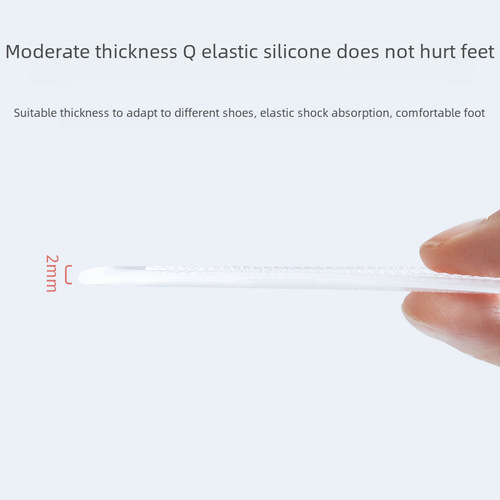 Silicone Anti-slip Massage Half-Insole with Thick Silicone for Front Foot Cushioning, High Heel Transparent Half-Size Foot Pad for Sports Shock Absorption