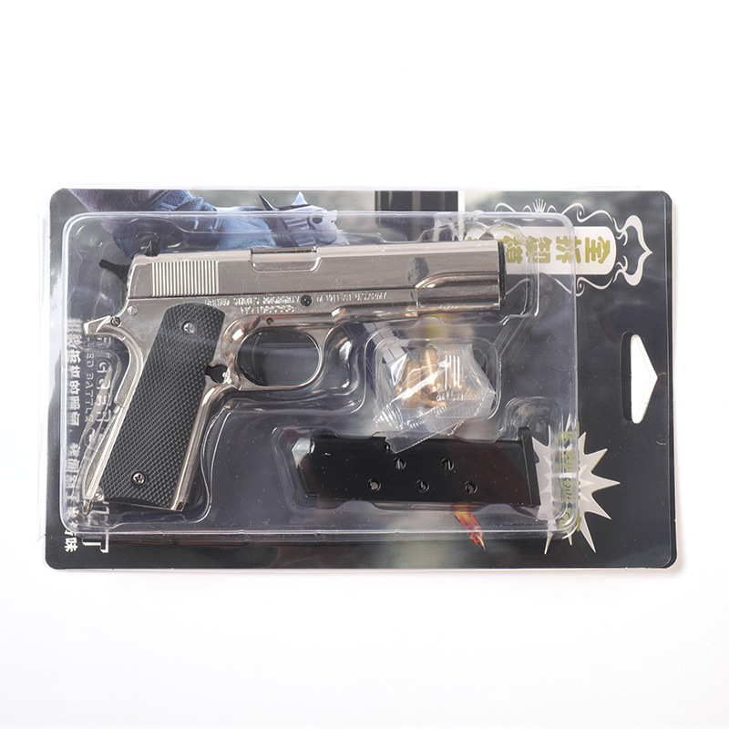 Modelo de aleación 1:2.05 de la pistola de juguete Seiko Colt M1911 con expulsión de casquillos, desmontable, ornamental, sin disparos.