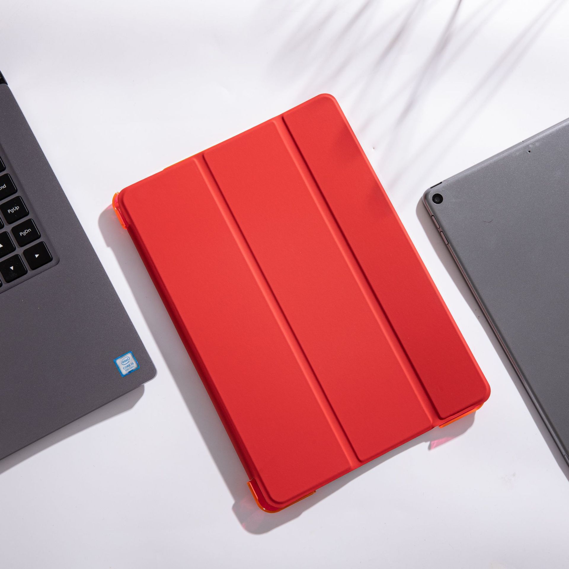 Caso protector aplicable ipad10.2 mini456 generación caso duro Pro12.9 pulgadas PC caso de cuero inteligente dormir tres veces