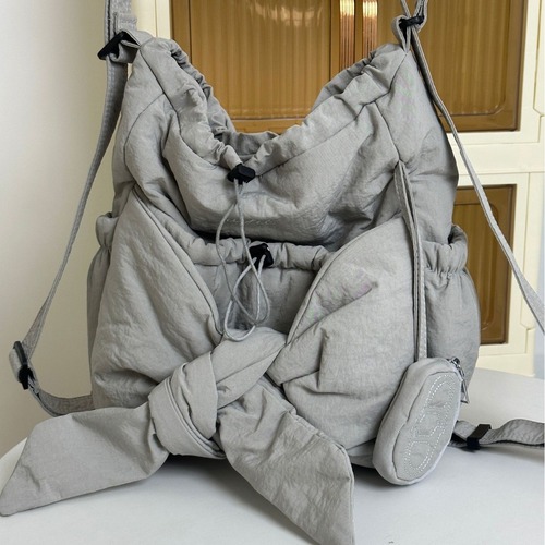 Korean ath cloud bag - bow strap designer style can be used for one shoulder and two shoulder casual dual-purpose bag large capacity