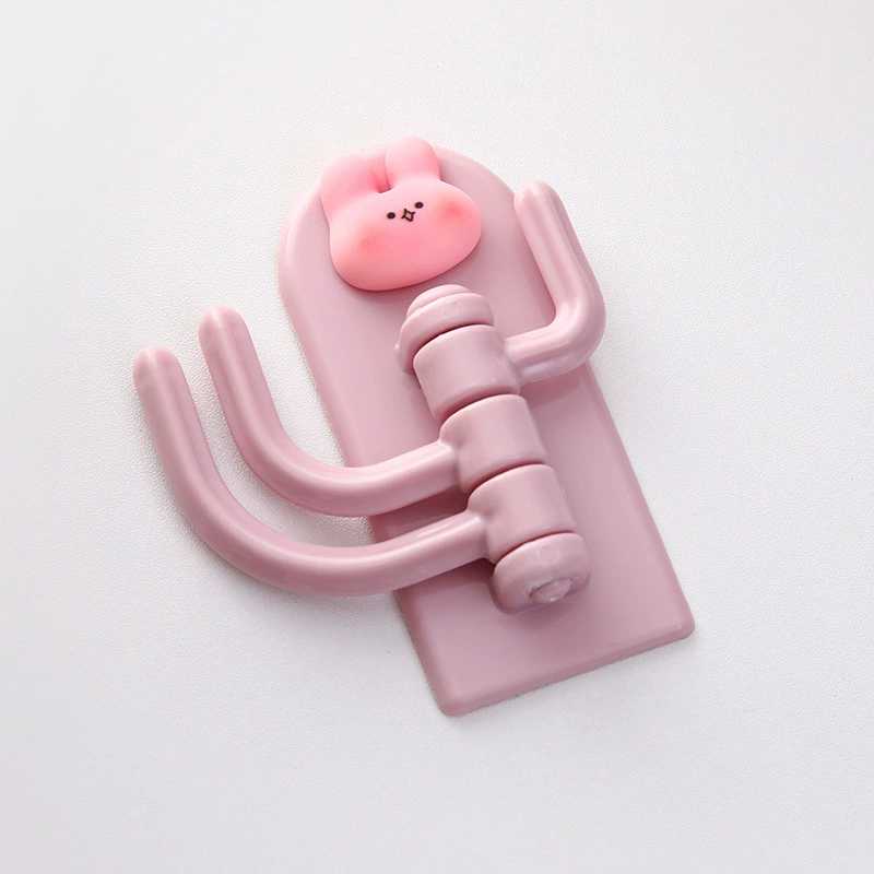 Cute cartoon three -hook hook Student dormitory wall without trace avoidance sticking hook wall door behind the key hook