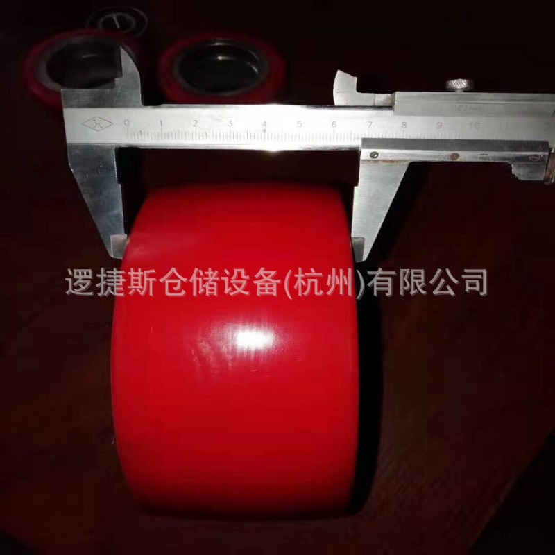 堆高车聚氨酯轮手推车搬运车前后轮液压叉车轮万向脚轮滚轮配件