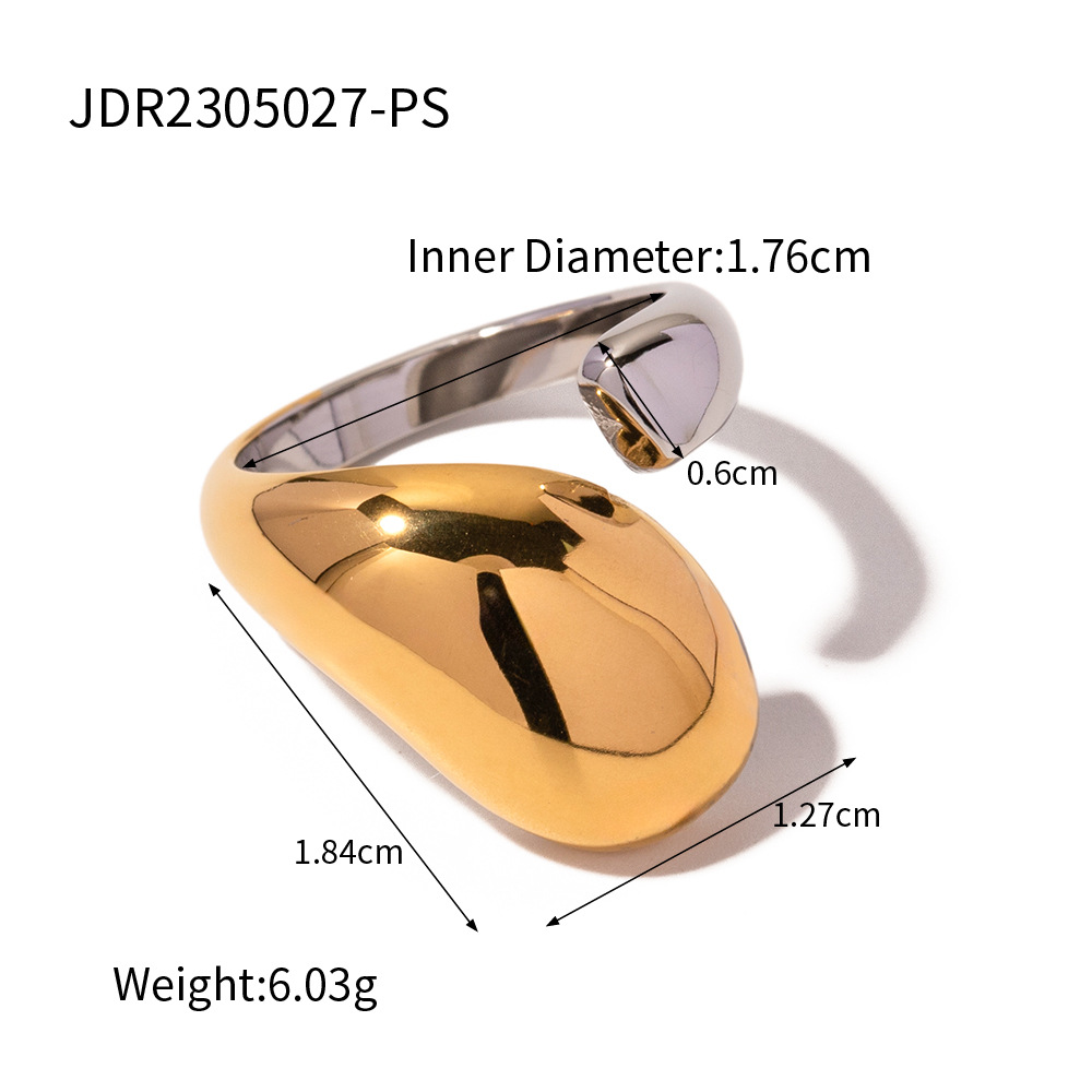 Jieding Anillo a juego de colores de acero inoxidable europeo y americano Pendientes de alta calidad Pulsera abierta de acero de titanio Pulsera con cuentas Joyería transfronteriza
