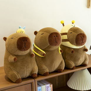 New Arrival Strand Capybara Bee Plush Backpack Doll Doll Head Cover Capibala Cute Gift
