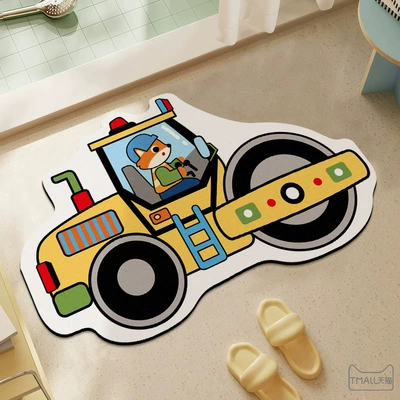 Cartoon Shaped Car Floor Mats, Avtomobil döşəmə paspasları - sr301-little-fox-road-roller-4060cm-diatom-mud-upgraded-model