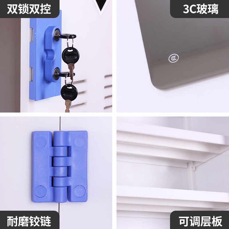 PP acid-base cabinet, chemical storage cabinet, hazardous chemical reagent cabinet, corrosion-resistant double-lock laboratory safety cabinet