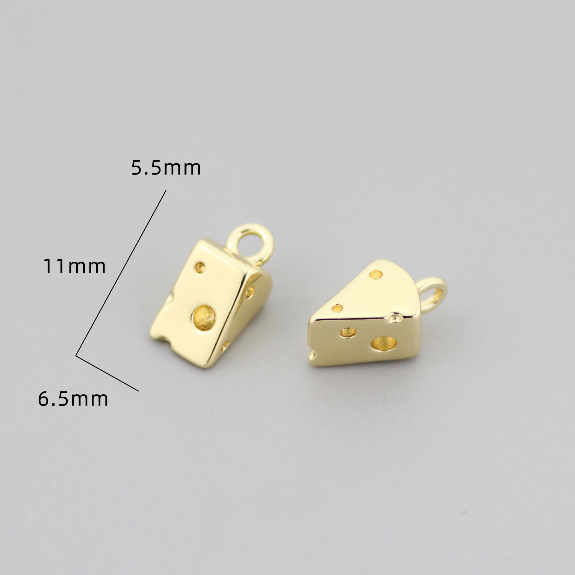 2g Weight Pendant Jewelry Making Type DIY Jewelry Accessories Classification 1 Piece Quantity Brass Material Cheese Pattern Plating Design Cute, Simple Style Style 1 Piece Brass Cheese Pendant 1