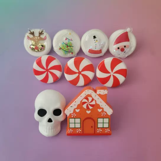 万圣节Skeleton door handle衣柜抽屉骷髅姜饼屋糖果门把手装饰品