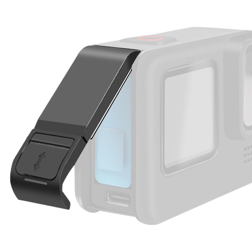 PULUZ es adecuado para GoPro HERO13/12 Black, cubierta lateral de batería de plástico, accesorios de cubierta lateral recargable.
