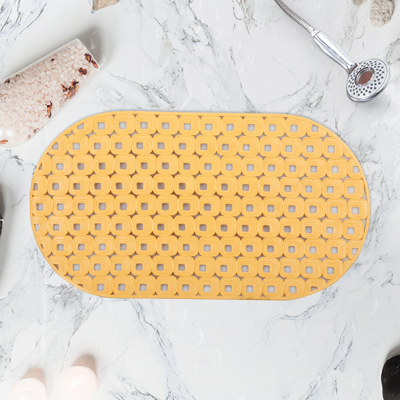 70*39cm oval baño antideslizante estera fuerte ventosa TPR baño estera antideslizante alfombra de baño alfombra de piso